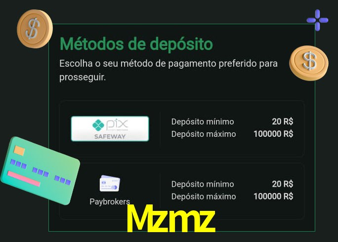 O cassino Mzmz oferece uma grande variedade de métodos de pagamento